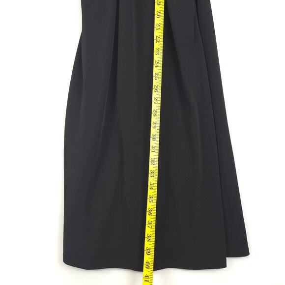 Calvin Klein Halter Dress Women 8 / 10 Black Gold Neck Accent Open Back Festive - Picture 5 of 15